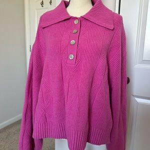 &OtherStories Pink Collard Sweater